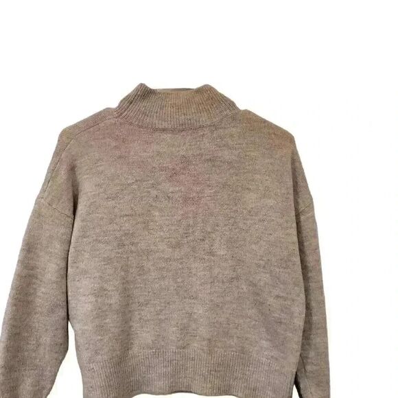 Sophie Rue Women's Oatmeal Acrylic/Poly/Spandex Knit Mock Neck Sweater - Picture 8 of 9